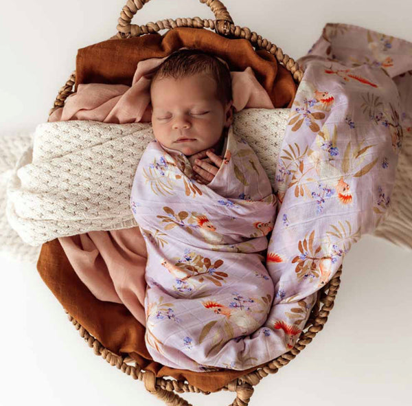 'Snuggle Hunny’ Organic Muslin Wraps
Light weight, breathable and easy to use. They are super soft and gentle on baby’s skin.  
A simple and beautiful way to swaddle your baby. This would make the perfSnuggle Hunny Kids