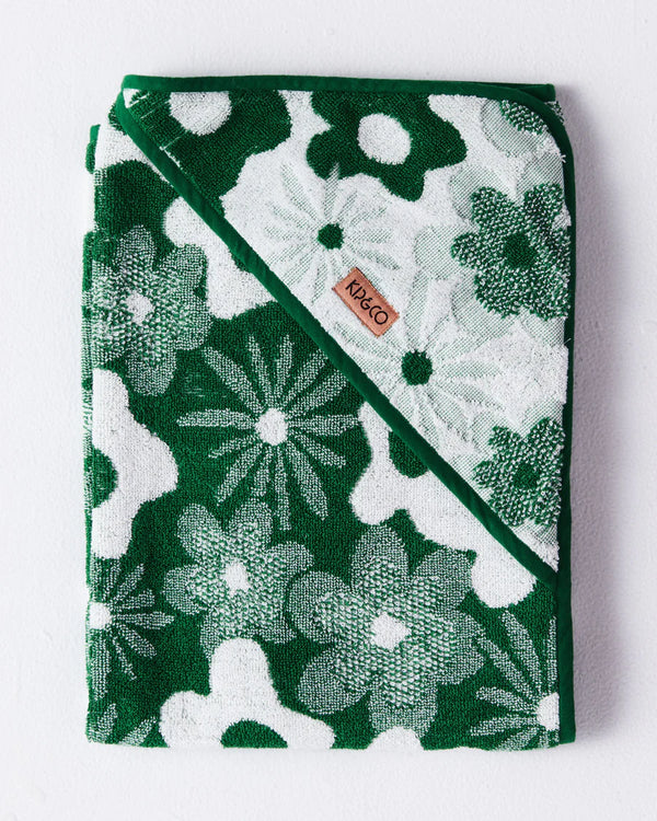 ‘Kip & Co’ Green House Embossed Terry Baby Towel