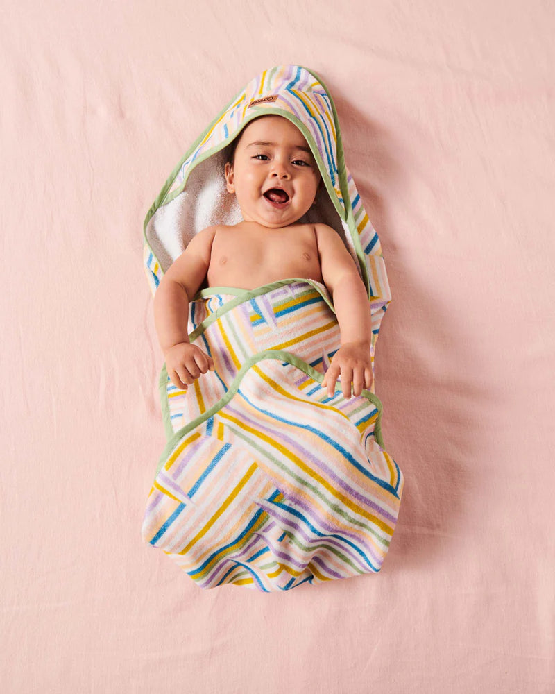 ‘Kip & Co’ Stripes Of Paros Printed Baby Towel