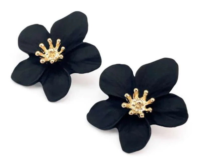 Bloom Stud Earrrings - Assorted Colours