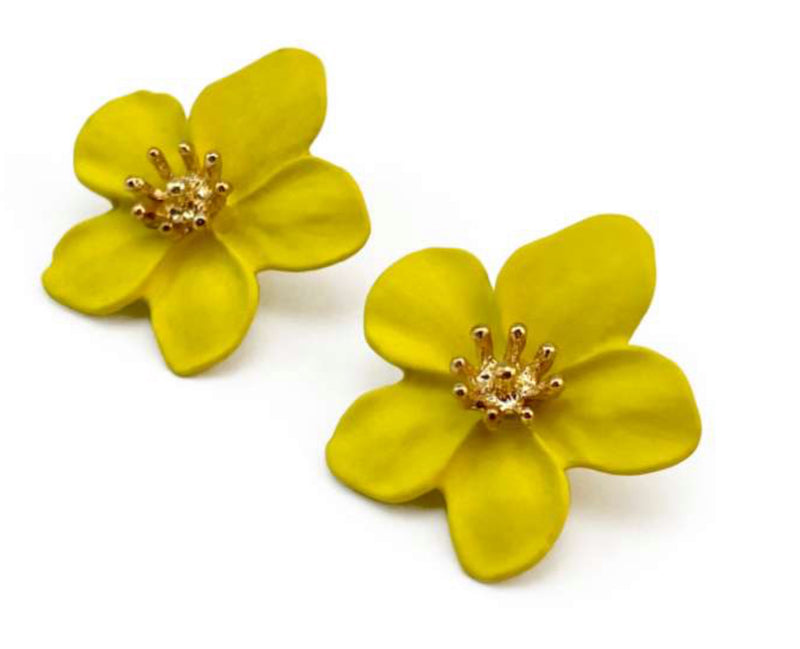 Bloom Stud Earrrings - Assorted Colours