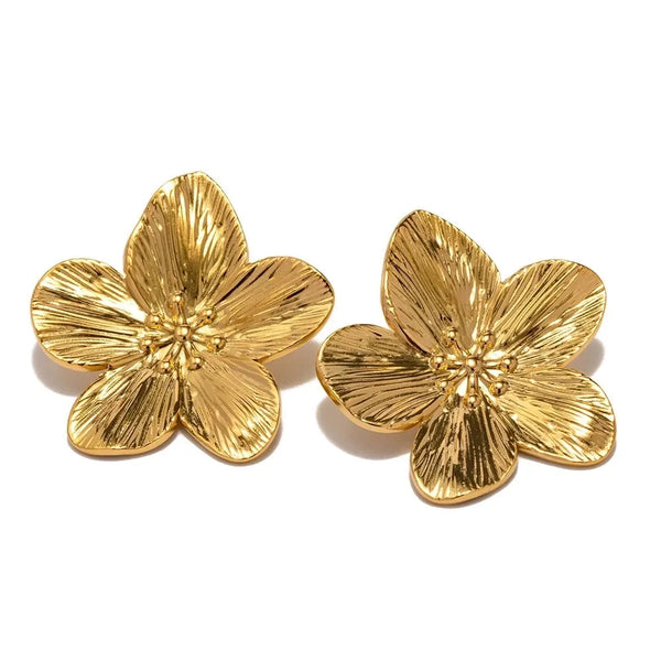 Bloom Stud Gold Earrings