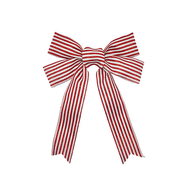 Linen Stripe Bow - Large