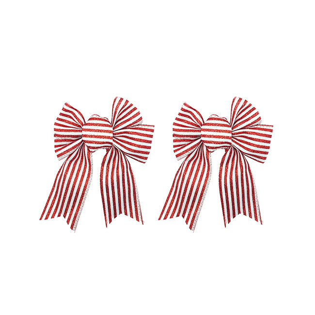 Linen Stripe Bow - Small