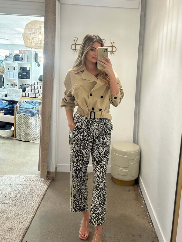 Quinn Cotton Jogger - Leopard