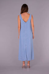 Lani Low Back Denim Maxi Dress