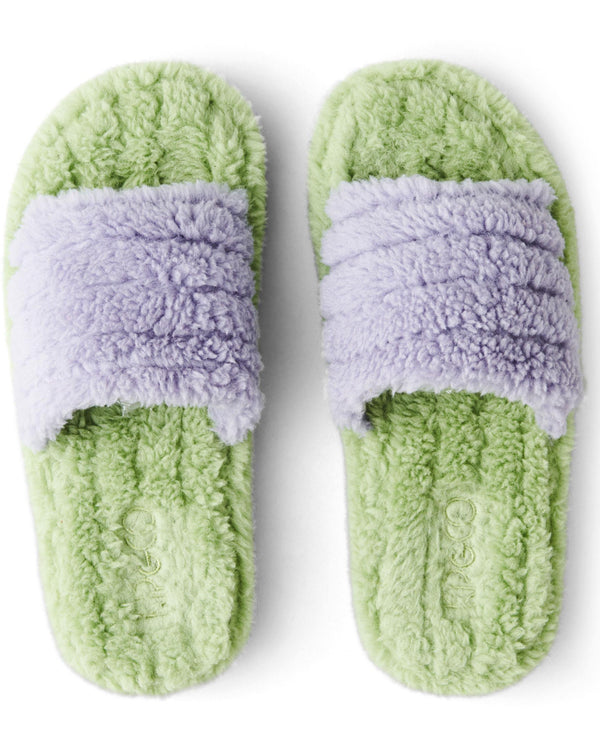 ‘Kip & Co’ Mint Gelato Quilted Sherpa Adult Slippers