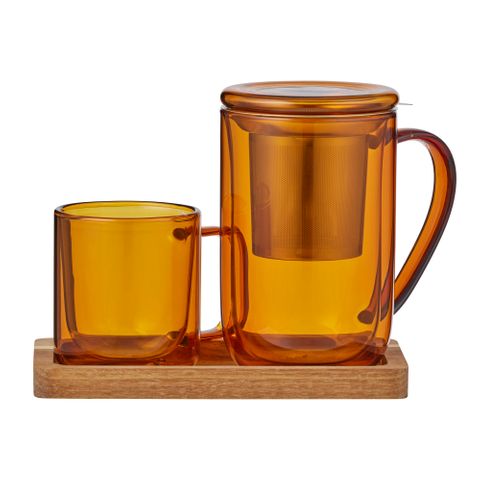 Tea for 1 3pc Glass Set