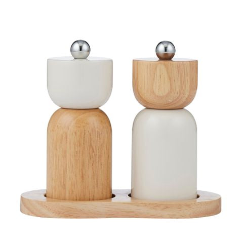Eta 3pc Wood S & P Set - Ivory