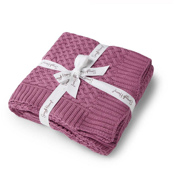 ‘Snuggle Hunny’ Diamond Knit Blanket