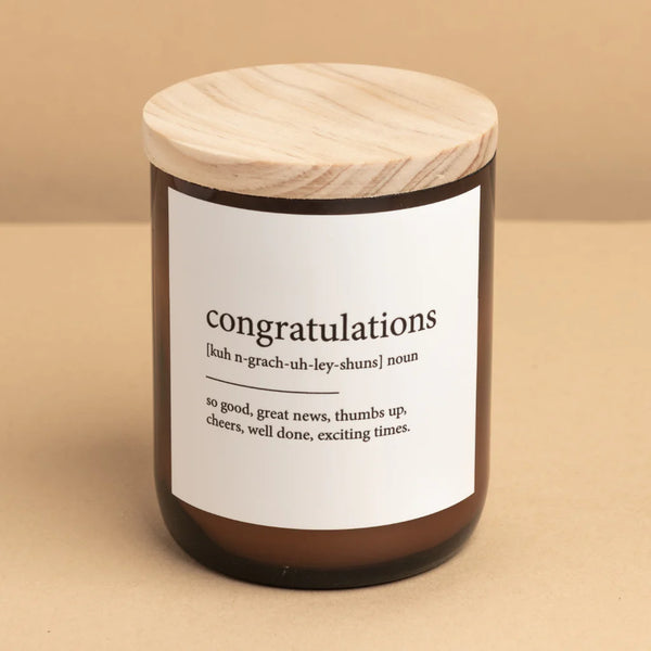 ‘The Commonfolk Collective’ Congratulations Dictionary Meaning Candle