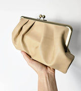 ‘Moy Tasmania’ Pleated Leather Clutches