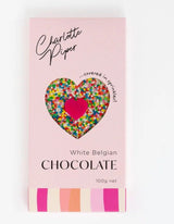 'Charlotte Piper' Milk Belgian White Chocolate Bar with Sprinkles