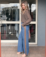 Niamh Denim Pant - Mid Blue - Blue