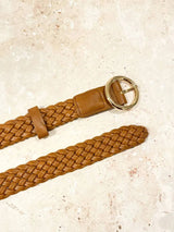 Emma Braided Round Vegan Buckle Belts