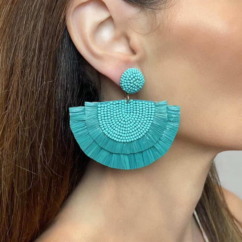 Ibiza Raffia Earrings