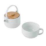 ‘Leaf & Bean’ Tea For One Teapot And Cup Set