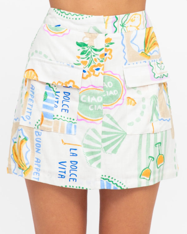 Edan Linen Mini Skirt