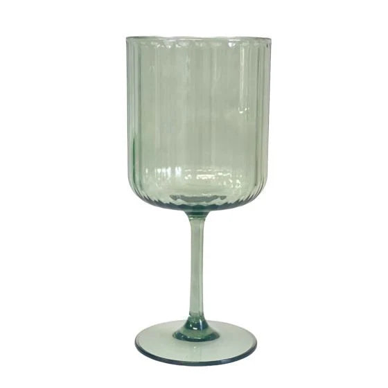 Ribbed Acrylic Wine Glass