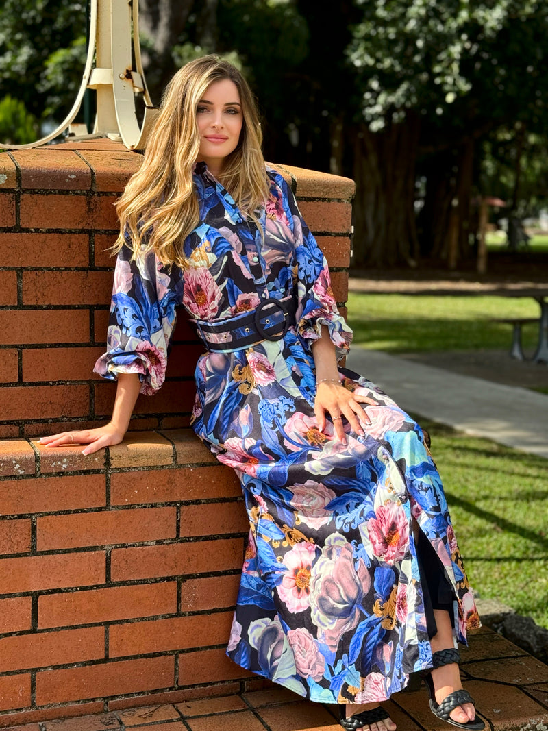 Donetella Azure Maxi Event Dress