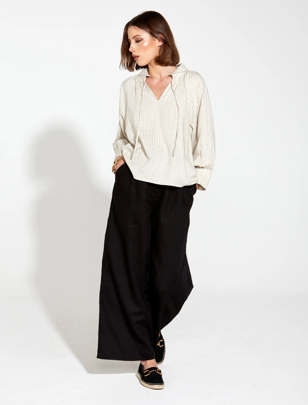 Heritage Linen Pant - Black