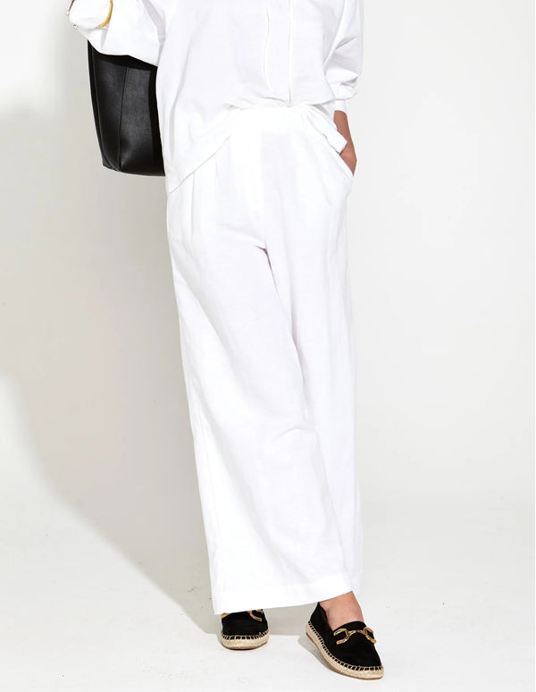 Heritage Linen Pant - White