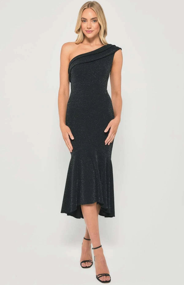 Pearl One Shoulder Event Dress