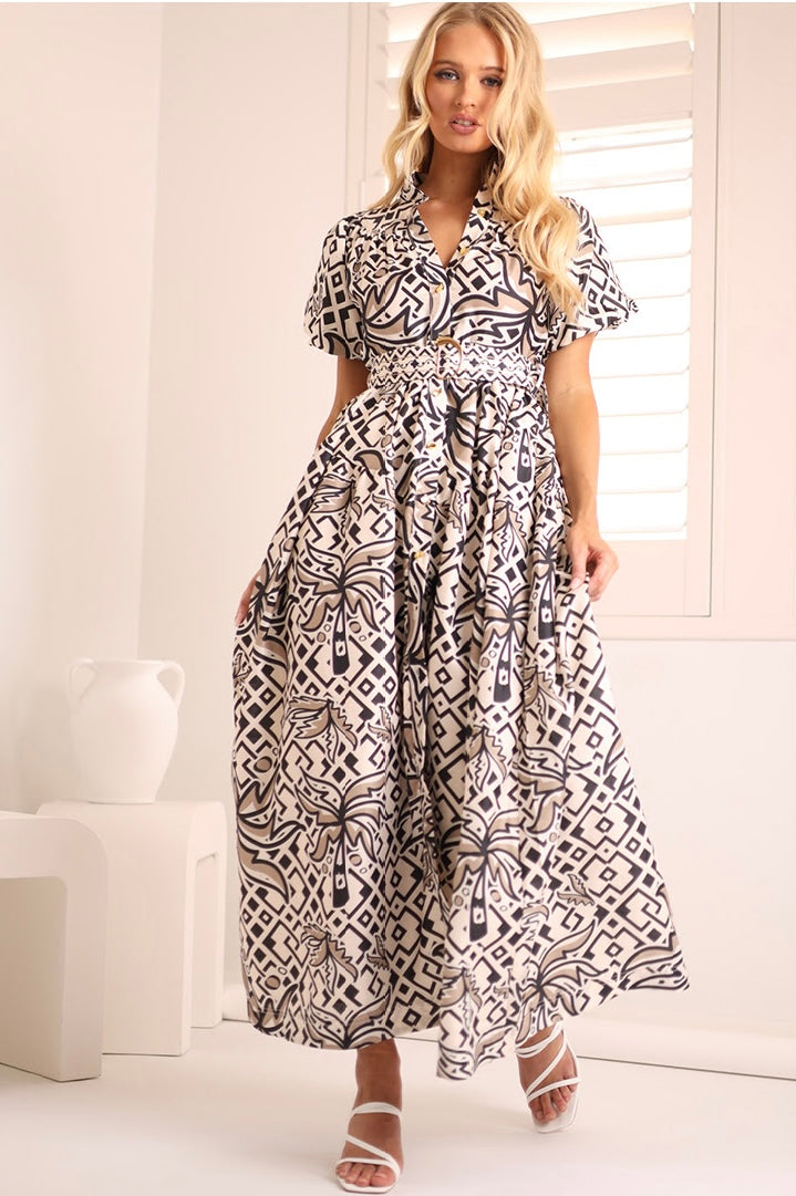 Siena Puff Sleeve Maxi Dress