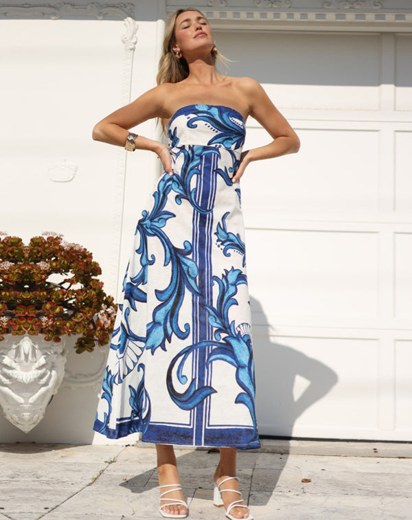 Sapphire Zanya  Strapless Event Maxi Dress