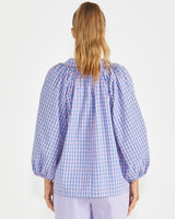 Phillipa Top - Blue/Pink Gingham