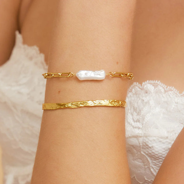 ‘Arms Of Eve’ Danielle Gold & Pearl Bracelet