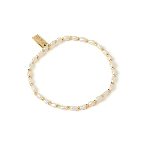 ‘Arms Of Eve’ Amber Pearl & Gold Bracelet