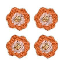 Flora Beaded Coaster S/4