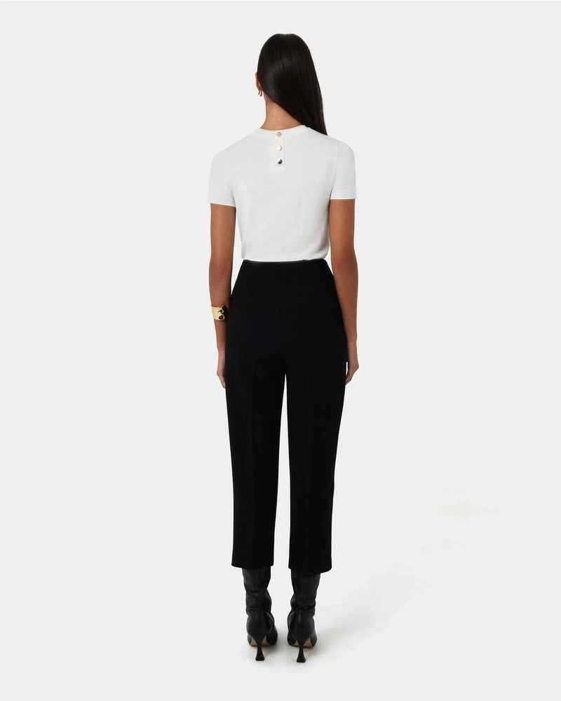 Catherine Short Sleeve Knit Top - Ivory