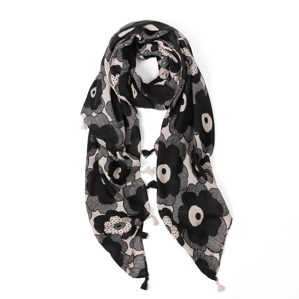 Vera Scarf - Black & Cream