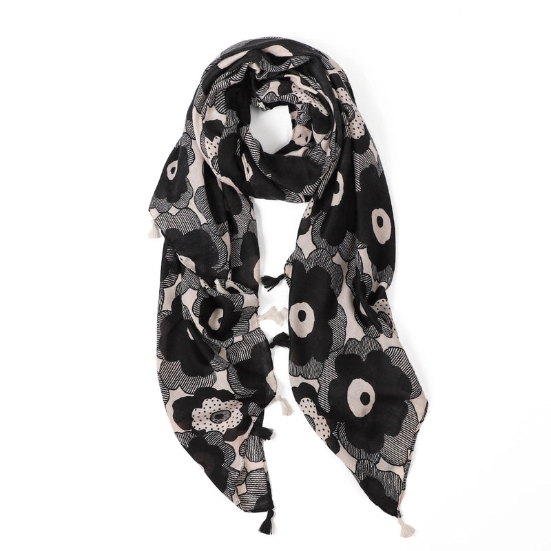 Vera Scarf - Black & Cream