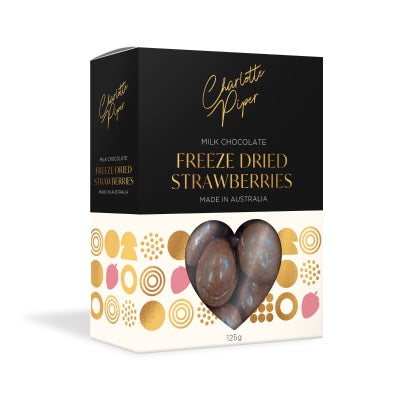 ‘Charlotte Piper’ Freeze Dried Milk Chocolate Strawberries