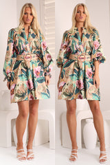 Dontella Mini Event Dress - Mocha Rose