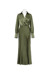 Shay Drape Shirt Event Dress