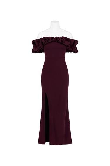 Noah Ruffle Off Shoulder Maxi Dress