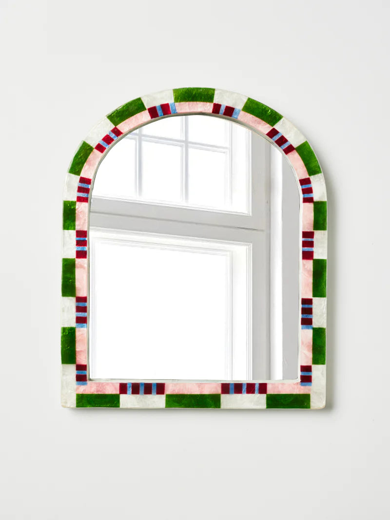 ‘Jones & Co’ Bloom Nouveau Check Mirror
