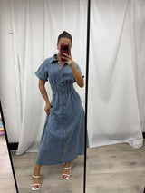 Flynn Denim Maxi Dress
