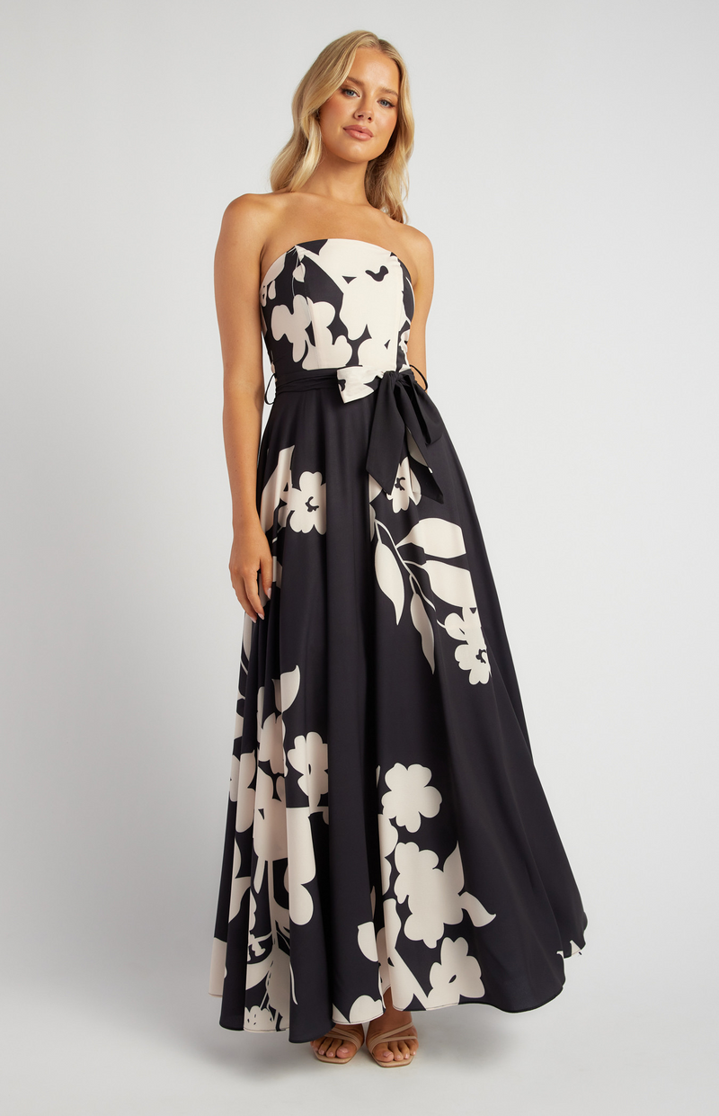 Carey Adjustable Strap Maxi Event Dress
