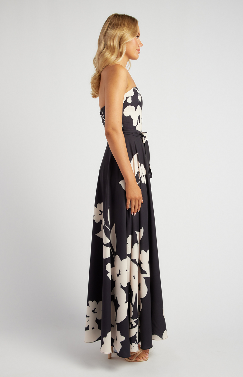 Carey Adjustable Strap Maxi Event Dress