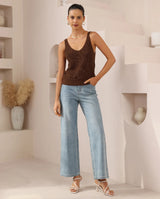 Connie Knit Tank - Chocolate