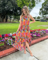 Lady Godiva Ruffle Event Dress