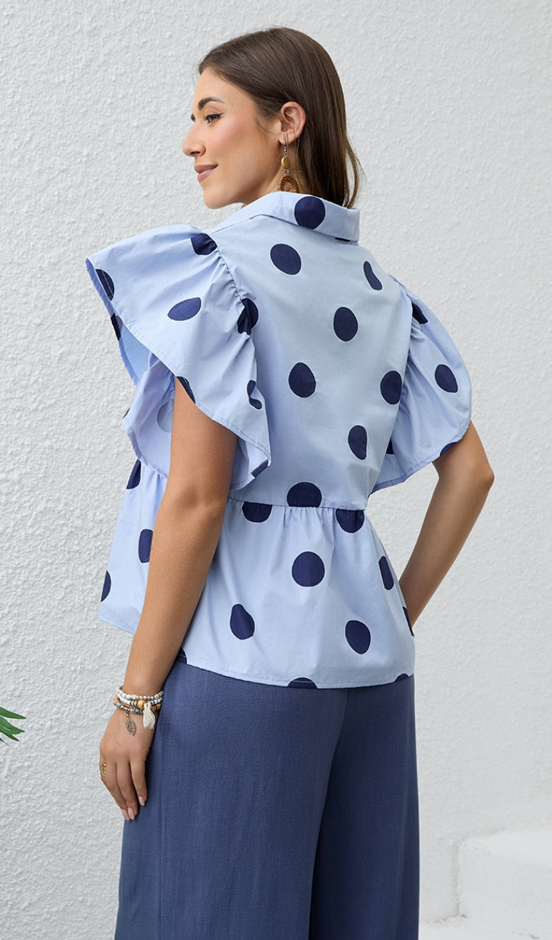 Piper Polka Dot Frill Shirt