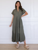 Mara Linen Blend Shirt Dress