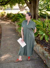 Mara Linen Blend Shirt Dress