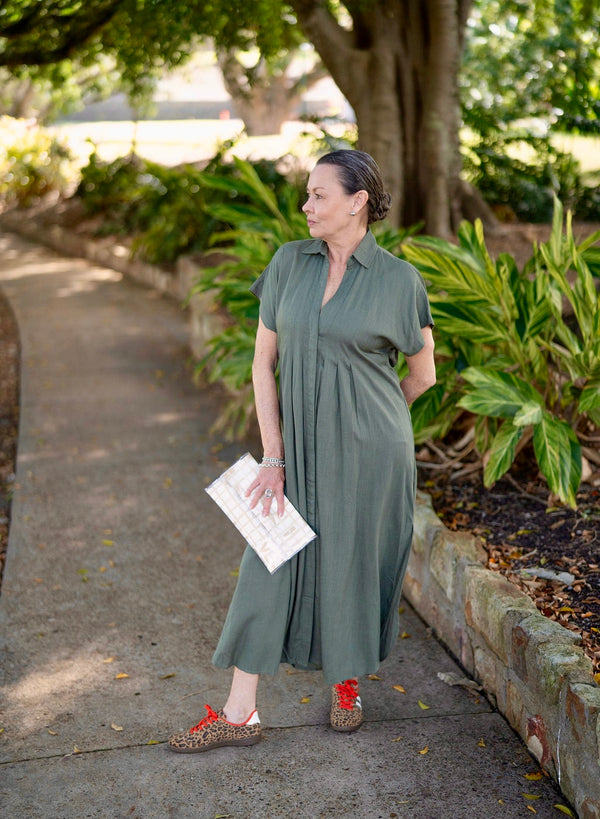 Mara Linen Blend Shirt Dress